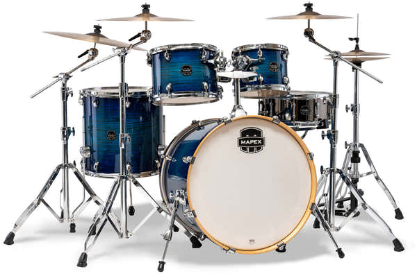 Mapex armory pop rock 5 drum shells blue wave