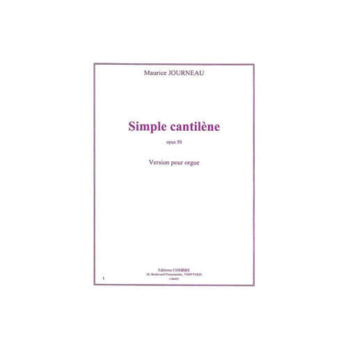 Combre Journeau - Simple Cantilène Op. 50 - Orgue