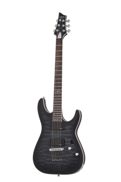 Schecter C-1 Platinum See Thru Black Satin