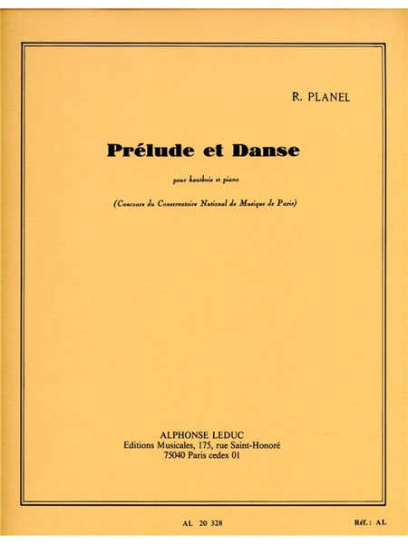 Leduc Planel Robert - Prelude et Danse - Hautbois & Piano