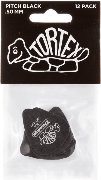 Dunlop 12 x 0,50mm Tortex Pitch Black