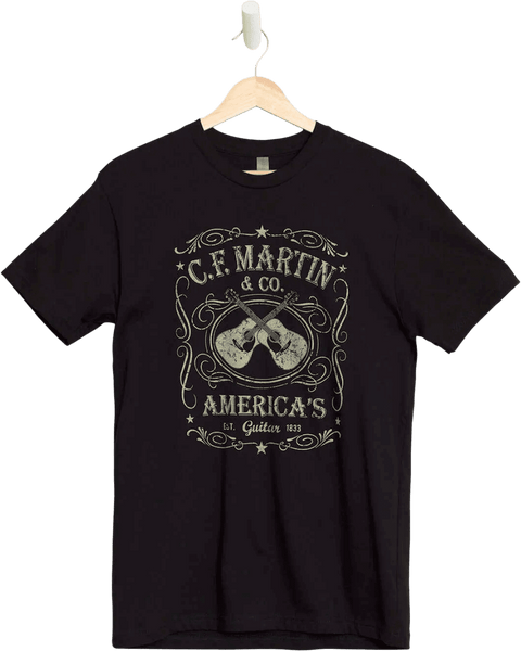 C.F. Martin & Co Tee-Shirt Dual Guitar,Black,S
