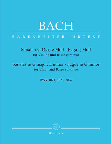 Barenreiter J.S. - Sonates En Sol Majeur Bwv 1021 Mi Mineur Bwv 1023 Fugue En Sol Mineur Bwv 1026 - Violo