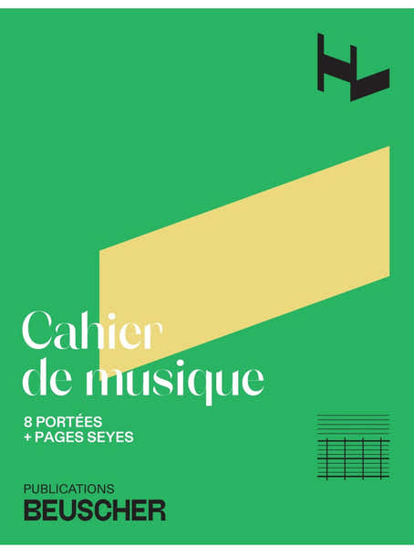 Paul Beuscher Publications Music Notebook 8 Staves + Seyes Pages