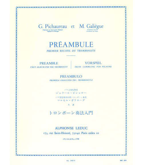 Leduc Galiegue & Pichaureau - Preambule - Trombone