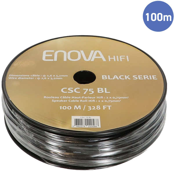 ENOVA HIFI DJ HIFI SPEAKER CABLE CSC 75 BL