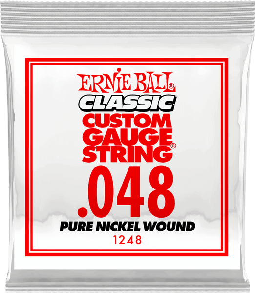 Ernie Ball .048 CLASSIC PURE NICKEL WOUND ELECTRIC GUITAR STRINGS