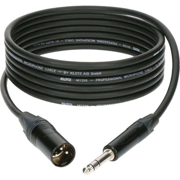 Klotz M1 MIC CABLE BLACK 3M XLR 3 MALE - PLUG 3P CONNECTOR METAL BLACK