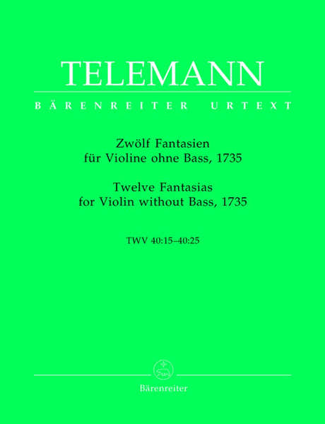 Barenreiter Telemann G.P. - 12 Faisies Twv 40:14 40:25 - Violon