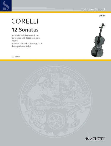 Schott Corelli Arcangelo - 12 Sonatas Op. 5 Band 1 - Violin And Harpsichord Cello Ad Lib.