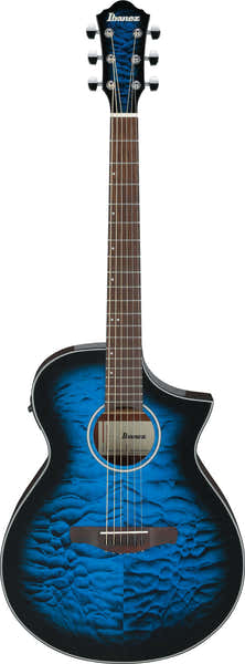 Ibanez AEWC16QATLH Transparent Blue Sunburst