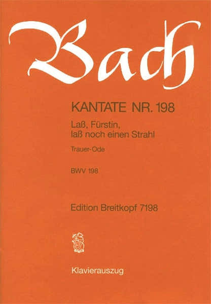 Edition Breitkopf J.S. - Kate 198 Lass,F?Rstin,Lass - Ch Choeur Piano