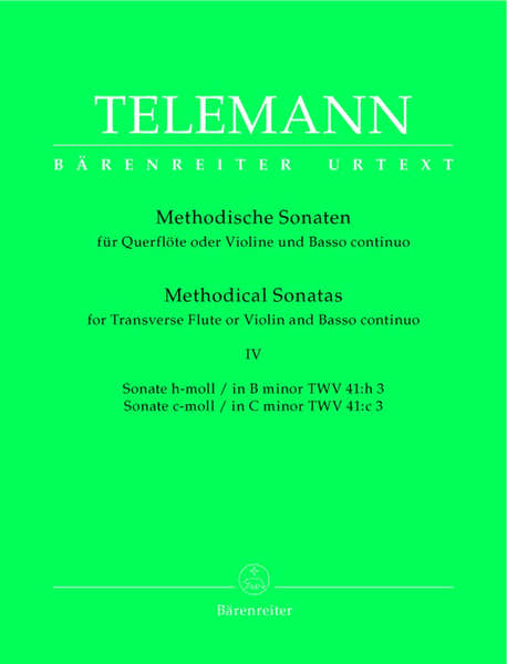 Telemann G.P. - 12 Methodische Sonaten Vol.4 - Flute Ou Violon Basse Continue