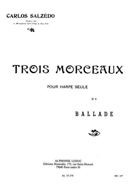 Leduc 3 Morceaux No1 Ballade Harp