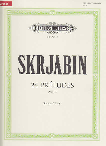 Edition Peters Scriabine - 24 Preludes Op.11 - Piano