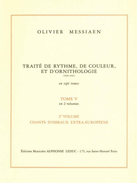 Leduc Traité de Rythme de Couleur et d'Ornithologie