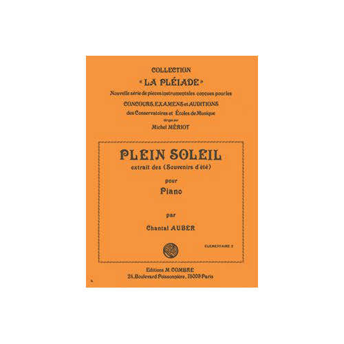 Combre Auber - Plein Soleil - Piano