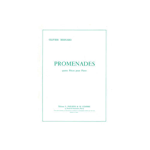 Combre Bernard - Promenades (4 Pièces) - Piano