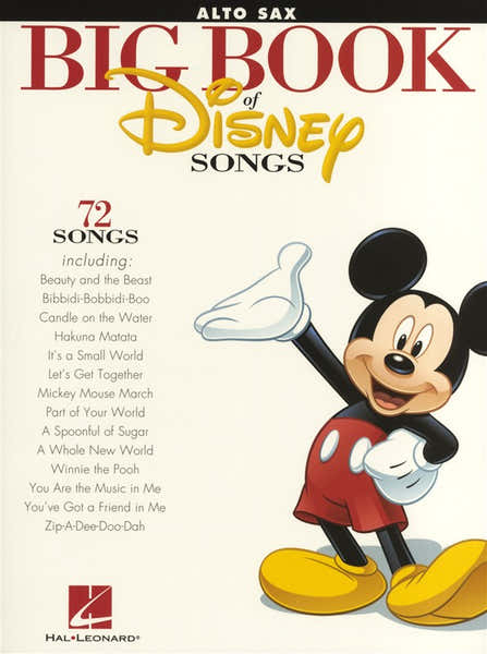 Hal Leonard The Big Book Of Disney Songs Instrumental Folio Alto Saxophone - Alto Saxophone