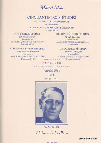 Leduc Mule M. - 53 Etudes D Apres Boehm,Terschack Et Furstenau Vol. 2 - Saxophone