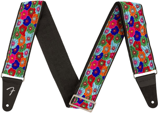 Fender Wild Bloom Strap, Blue, 2"