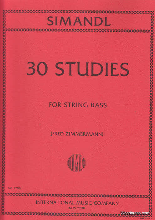 Simandl F - 30 Studies For Development Of Tone - Contrebasse