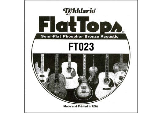 FT023 SEMI-FLAT PHOSPHOR BRONZE ACOUSTIC GUITAR SINGLE STRING .023