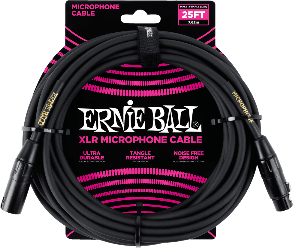 25' MALE / FEMALE XLR MICROPHONE CABLE