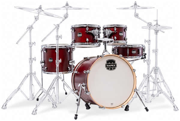 MARS MAPLE FUSION 5 Drum Shells MERLOT SATIN
