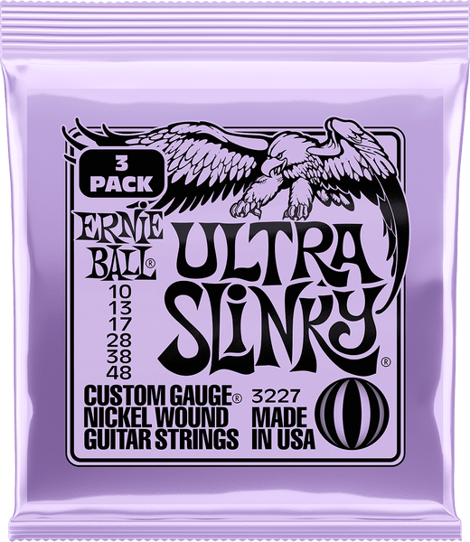 Ernie Ball 3227 Ultra Slinky 10-48 Pack of 3