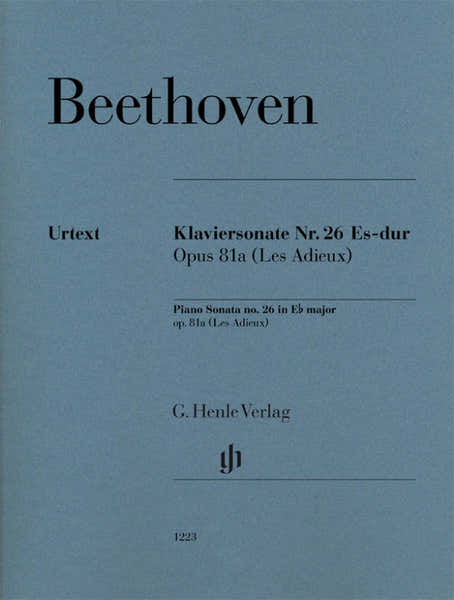 Beethoven L.V. - Piano Sonata N°26 In Eb Major Op.81a "les Adieux"