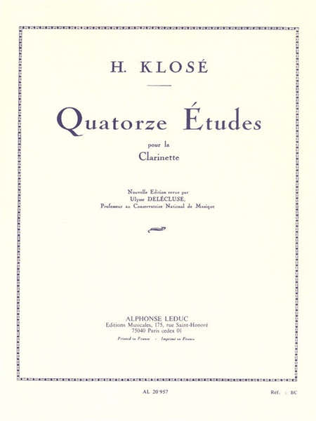 Leduc 14 Etudes pour la clarinette
