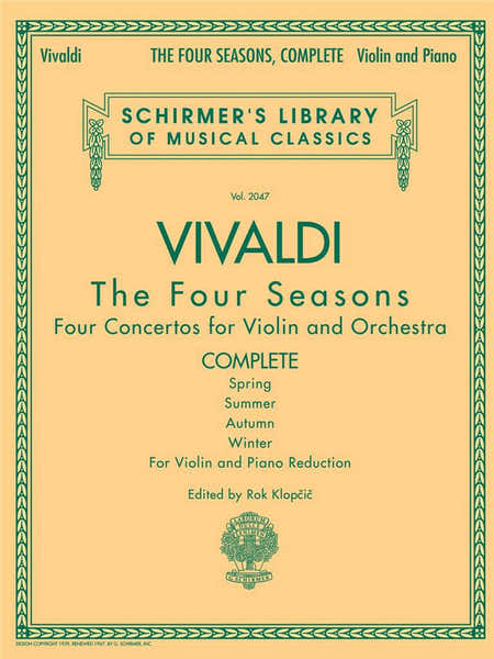 Schirmer Vivaldi - The Four Seasons - Complete Edition