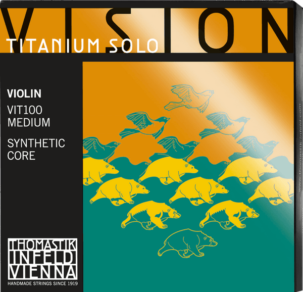Thomastik STRINGS VIOLIN VISION TITANIUM SOLO SYNTHETIC CORE MEDIUM VIT100