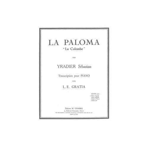 Combre Yradier - La Paloma - Piano