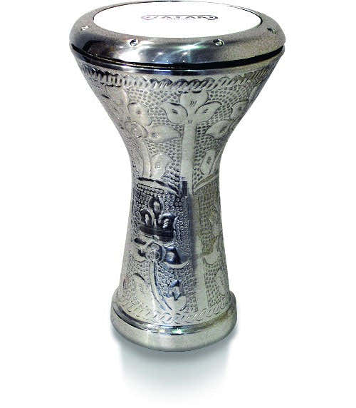 Egyptian Darbouka 3024 Carved Silver