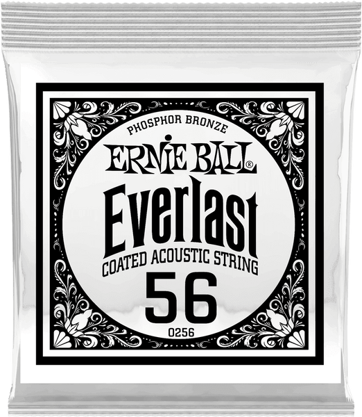 Ernie Ball .056 EVERLAST COATED PHOSPHOR BRONZE ACOUSTIC GUITAR STRINGS