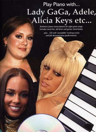 Wise Publications Play Piano With Lady Gaga Adele Alicia Keys + Cd - Piano