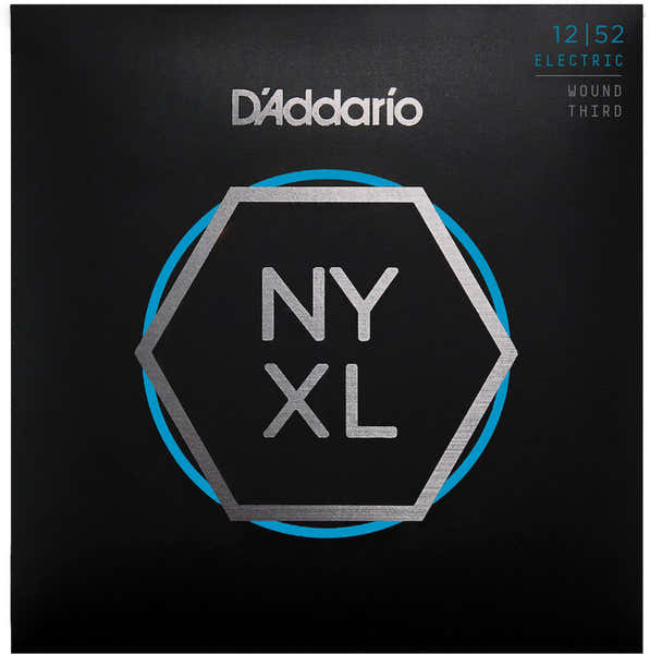 D'ADDARIO STRINGS FOR ELECTRIC GUITAR NYXL1252W NICKEL NET 3RD STRING WITH LIGHT NET 12-52