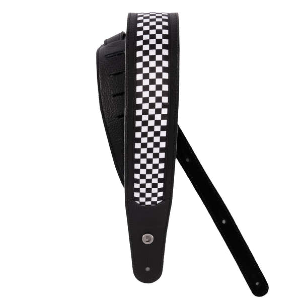 D'ADDARIO Hybrid Leather Guitar Strap Checkered