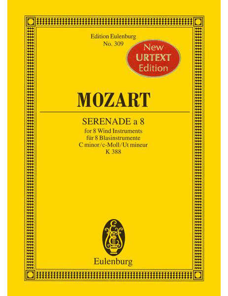 Eulenburg Moz - Serenade A 8 Ut Mineur Kv 388 - 2 Houns 2 Hautboiss 2 Clarinettes In Bb Et 2 Bassoons