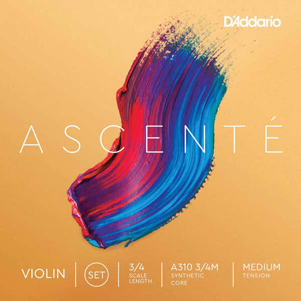 D'ADDARIO SET OF STRINGS FOR VIOLIN 3/4 ASCENTE TENSION MEDIUM