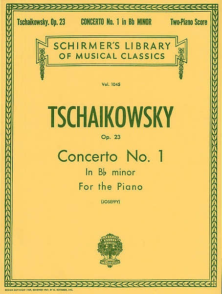 Schirmer Pyotr Ilyich Tchaikovsky Piano Concerto No.1 In B Flat Minor Op.23 - Two Pianos