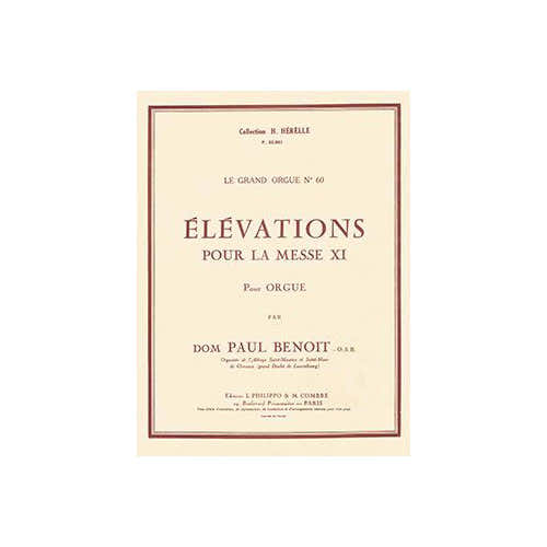Combre Benoit - Elévations Pour La Messexi (6) - Orgue