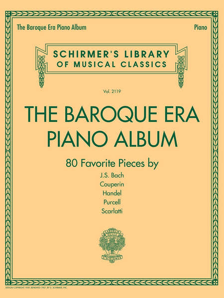Schirmer The Baroque Era Piano Album