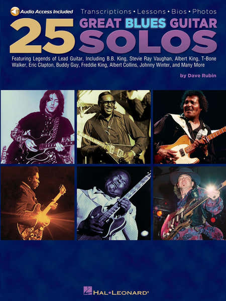 Hal Leonard 25 Great Blues Guitar Solos With Tab Guitar + Audio En Ligne - Guitar Tab
