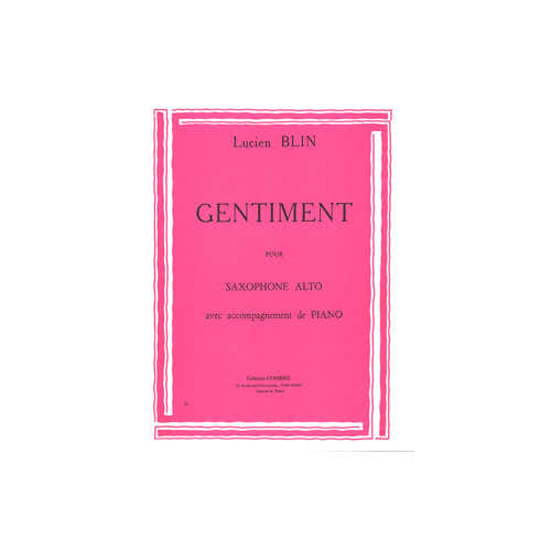 Combre Blin Lucien - Gentiment - Saxophone et Piano