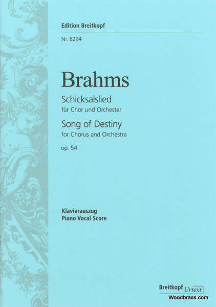 Edition Breitkopf Brahms J. - Schicksalslied (Ch Du Destin) Op. 54 - Ch Choeur Piano