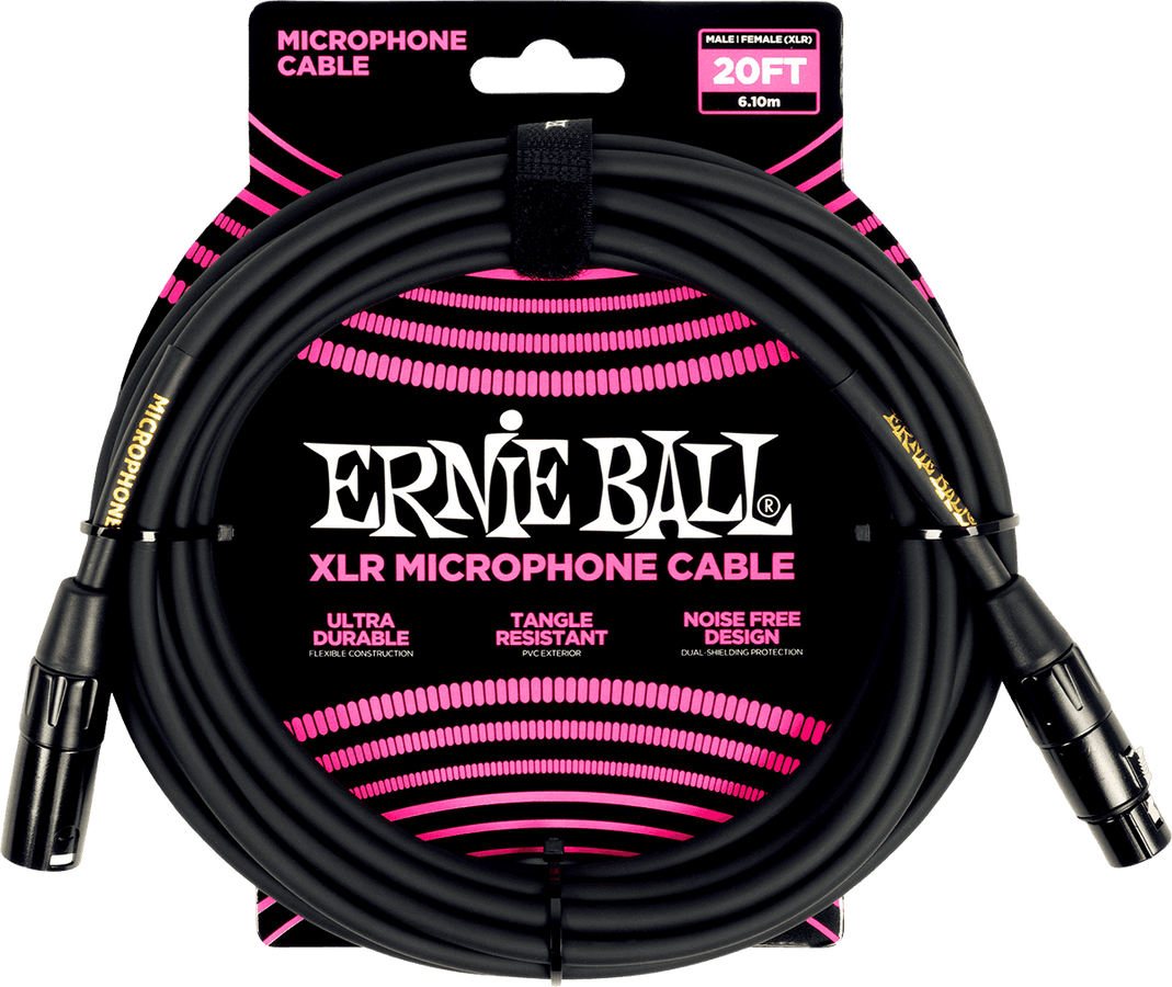 MICROPHONE CABLES CLASSIC XLR MALE/XLR FEMALE 6M BLACK