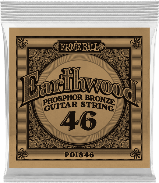 Ernie Ball .046 EARTHWOOD PHOSPHOR BRONZE ACOUSTIC GUITAR STRINGS